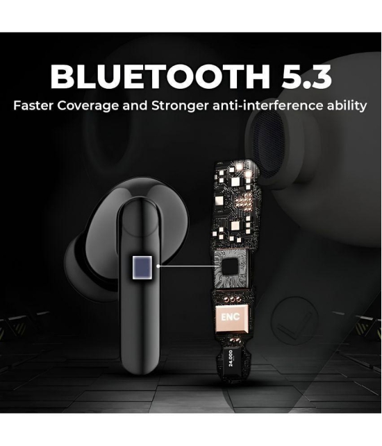 VEhop RGb Light Bluetooth True Wireless (TWS) In Ear 40 Hours Playback Powerfull bass,Low Latency IPX4(Splash & Sweat Proof) Black