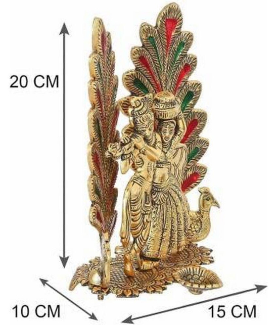 Handa - Brass Radha Krishna Idol ( 18 cm )