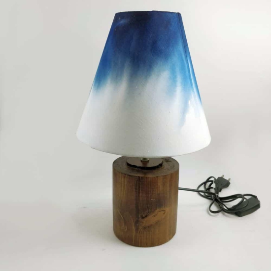 Cone Table Lamp - Blue Ombre Lamp Shade