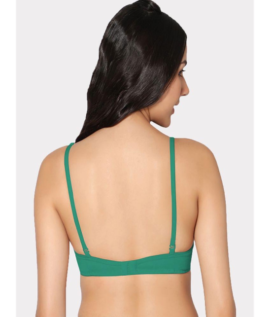 IN CARE LINGERIE - Green Cotton Lightly Padded Women's T-Shirt Bra ( Pack of 1 ) - None