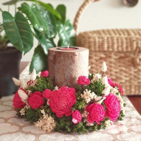 Gorgeous in Red Candle Holder