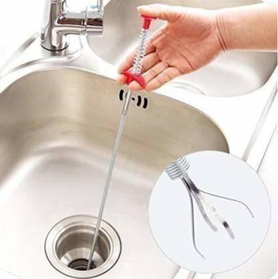 Sink Drain Cleaner-Stainless Steel Hair Catching Drain Cleaner Wire