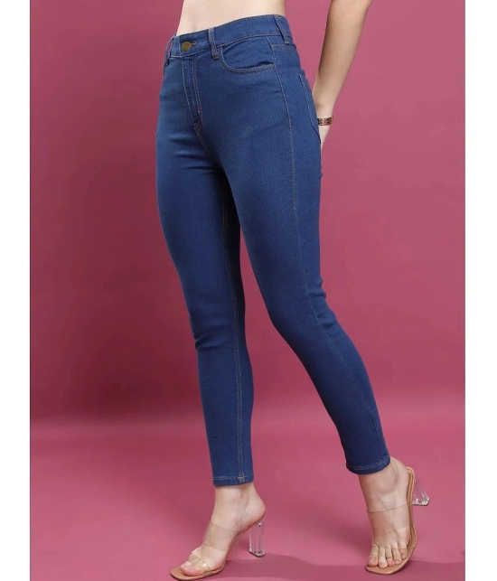 Ketch - Blue Cotton Blend Skinny Fit Womens Jeans ( Pack of 1 ) - None