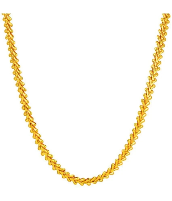 FASHION FRILL - Gold Plated Brass Chain ( Pack of 1 ) - None