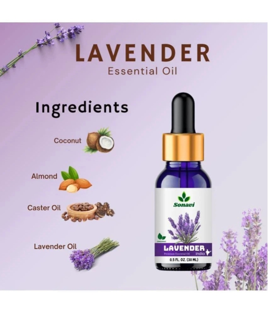 Sonavi Lavender Stress Relief Essential Oil Green With Dropper 30 mL ( Pack of 1 )