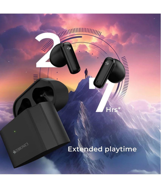 Zebronics Zeb-Glacier Bluetooth True Wireless (TWS) In Ear 7 Hours Playback Powerfull bass IPX5(Splash & Sweat Proof) Black