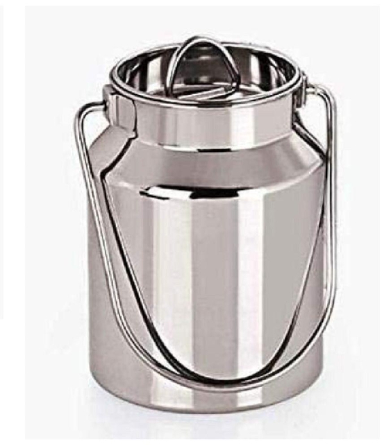 Dynore - Steel Silver Milk Container ( Set of 1 - 1000 ) - Silver