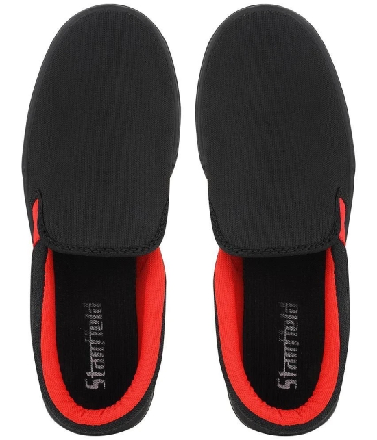 Stanfield SF CANVAS Black/Red Men SHOES - Black Mens Slip-on Shoes - None