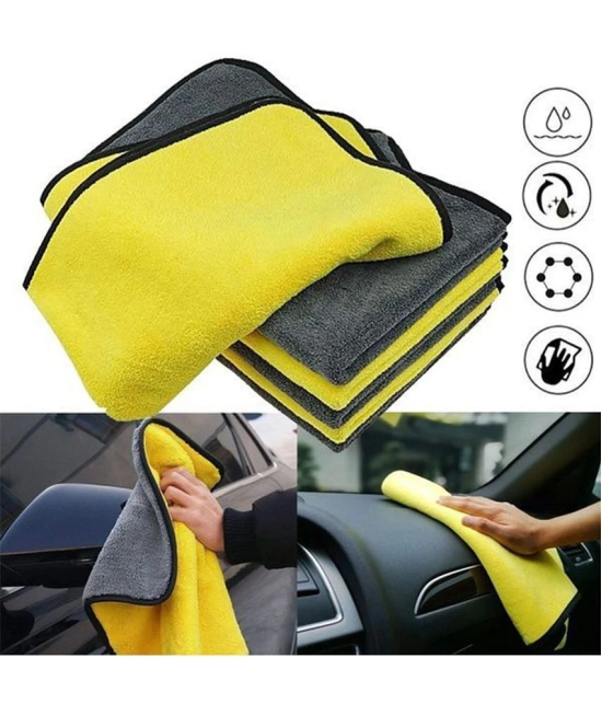 HOMETALES Multicolor Microfiber Cleaning Cloth For Automobile Car accessories ( Pack of 1 ) 40x40 cms