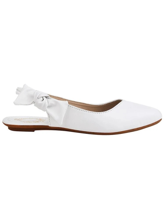 Shoetopia White Womens Casual Ballerinas - None