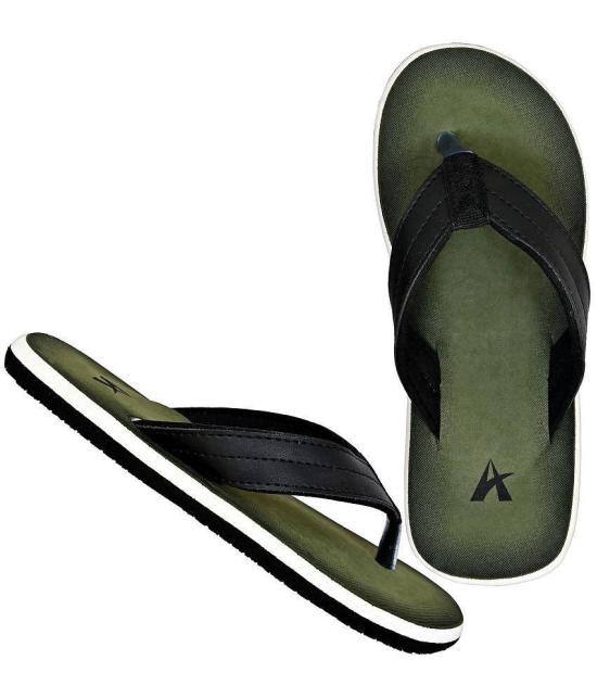 Altek - Olive Mens Thong Flip Flop - None