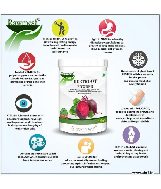 rawmest 100% Pure Ayurvedic Beet Root 500 gm Natural Vitamins Powder Pack of 5