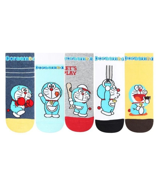 Kids Doremon Boys Socks by Bonjour-Pack Of 5 - 12-24 Months