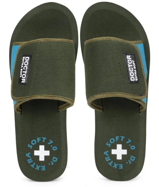 DOCTOR EXTRA SOFT - Olive  Womens Slide Flip flop - None