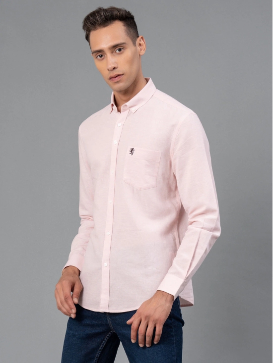 Red Tape Casual Shirt for Men | Light Pink | Comfortable & Breathable | Durable & Moisture Absorbent | Button Down Collar | Full Sleeves | With Pocket