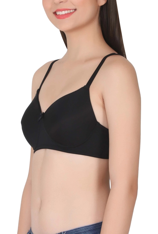 LacyLuxe Seamless Padded/Non-Wired Bra-32C / Black / Nylon Spandex Blend