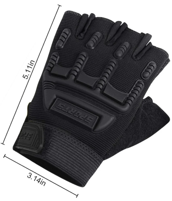 ZAYSOO Black Nylon Mens Biker Gloves ( Pack of 1 ) - Black