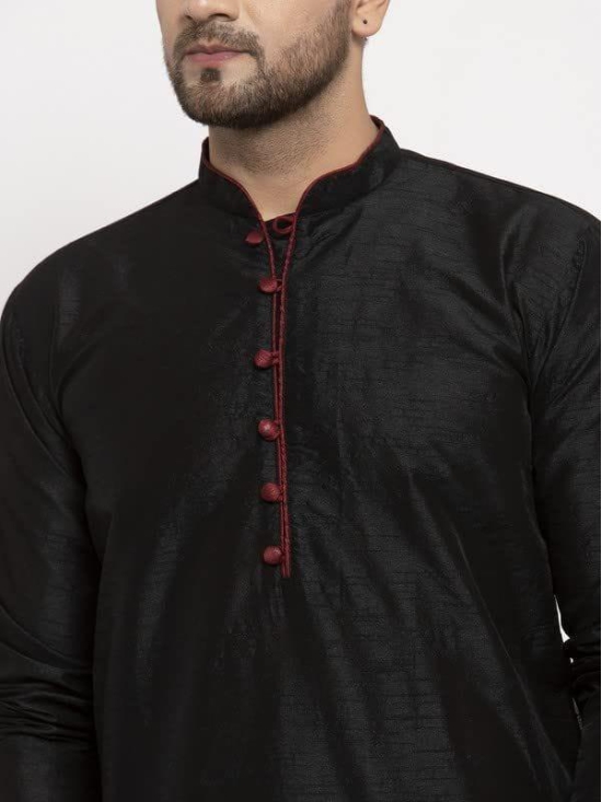 Banity Bey Men's Dupion Silk Regular Fit Kurta Pajama Set | Mens Kurta Pyjama Set  for Men