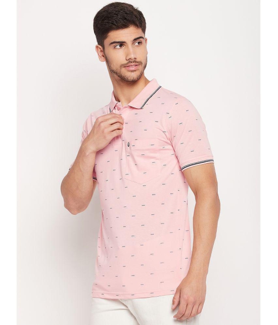 UNIBERRY - Pink Cotton Blend Regular Fit Mens Polo T Shirt ( Pack of 1 ) - None