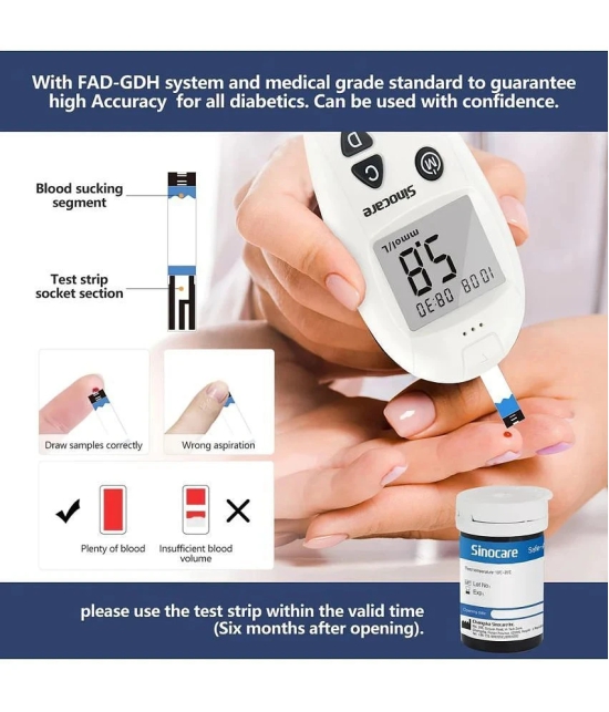 SINOCARE SAFE ACCU WITH 10 STRIPS Glucometer