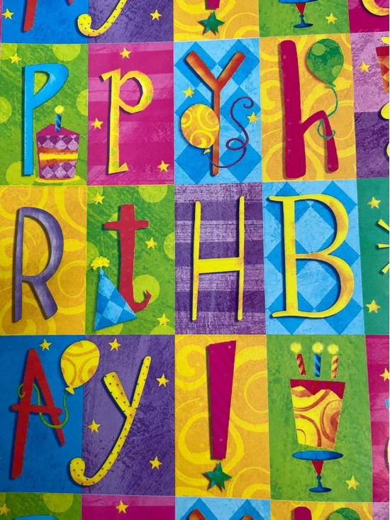 Beautiful Alphabets printed Gift Wrap- Set of 10