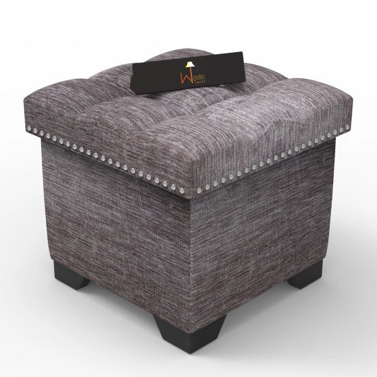 Eccentric Stool Cum End Table with Storage-Red