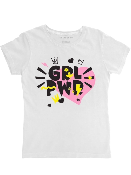 Girl Power Tshirt-10-11 Years / White
