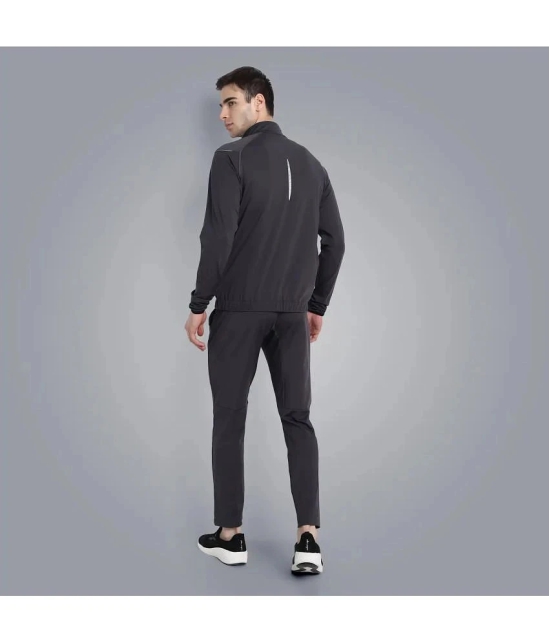 Dida Sportswear Stone Grey Polyester Regular Fit Solid Mens Sports Tracksuit ( Pack of 1 ) - None