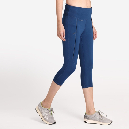 Women's Gym Capri - Blue Strong Blue XL