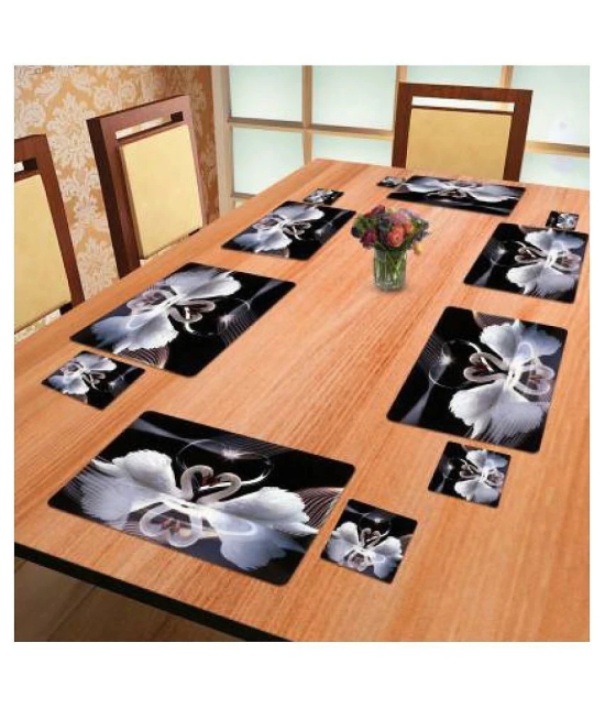 Revexo Set of 6 PVC Table Mats & Coasters - Multi