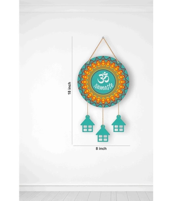 Saf Om Namaste Decorative Plate Multi - Pack of 1