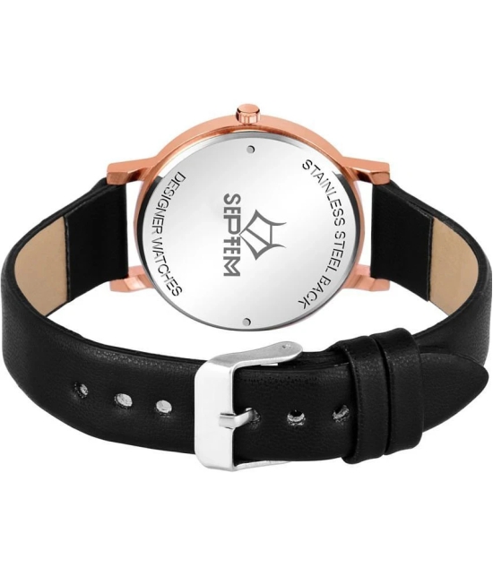 Septem Orange Leather Analog Womens Watch