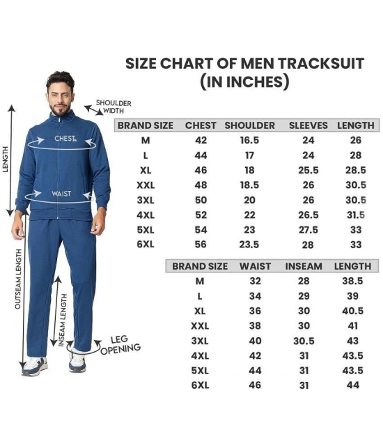 YHA Black Fleece Regular Fit Mens Tracksuit ( Pack of 1 ) - None