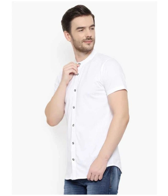 Glito Cotton Blend White Shirt Single - None