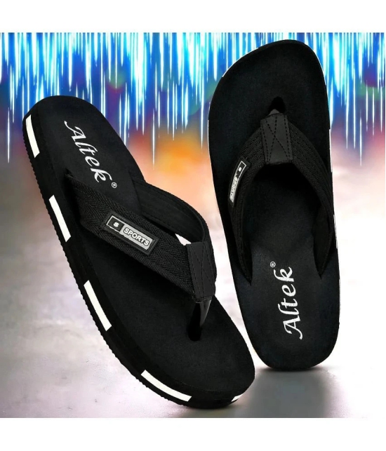 Altek Black Mens Massage Flip Flop - None