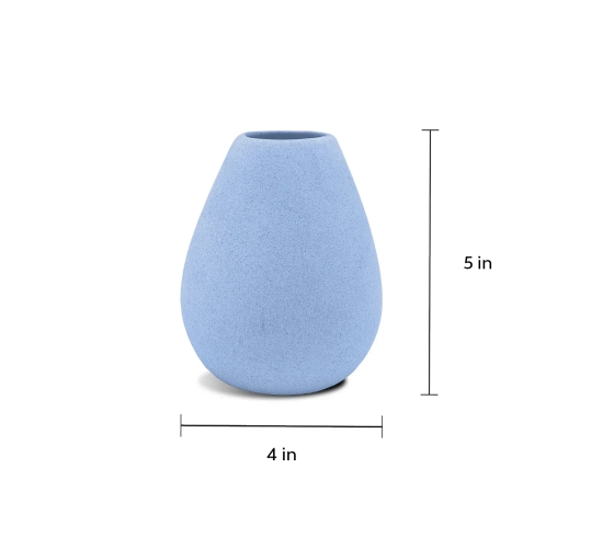 Oval Ceramic Table Vase Jodhpur Blue