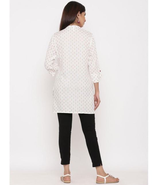 KIPEK Rayon Regular Tops - White Single - XL