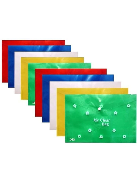 Eclet Multicolor My Clear Bag Folder ( Pack of 10 ) - None