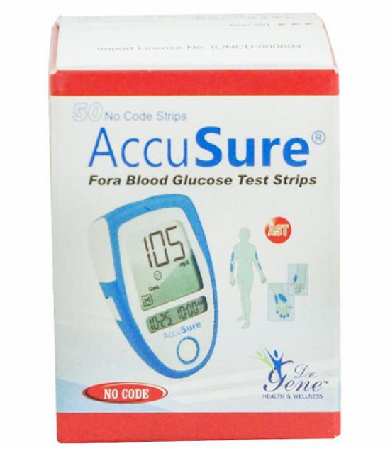 Accusure 50 Strips (Strips Only Pack) (No meter) Expiry March 2024