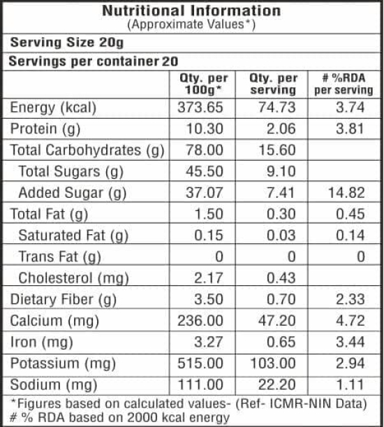 Bambino Instant Badam Drink Mix Bottle 500 Gms.