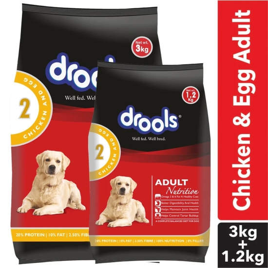 Drools Egg & Chicken Adult Nutrition Dog Food, 4.2 Kg