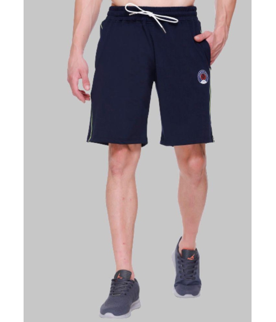 LEEBONEE - Navy Polyester Lycra Men's Running Shorts ( Pack of 1 ) - None