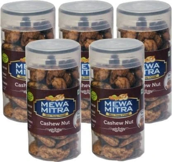 Mewa Mitras Cashew Nut | Hing Jeera Flavoured Crispy & Crunchy Air Roasted | Healthy & Nutritious Kaju Power Snack (500 G)| Pack Of 5