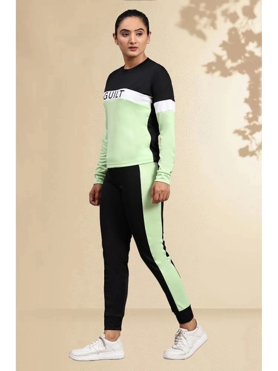 DTR FASHION Green Cotton Blend Colorblock Tracksuit - Pack of 1 - None