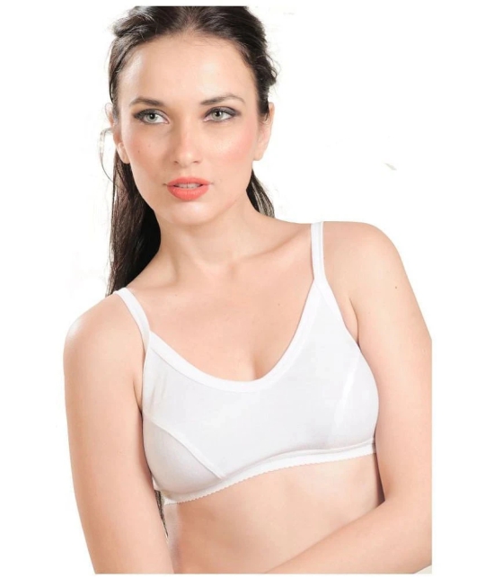 Madam Cotton Everyday Bra - White Single - 32B