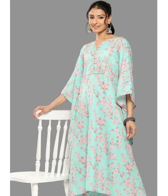 Janasya Womens Sea Green Crepe Digital Printed Co-ords Set - None