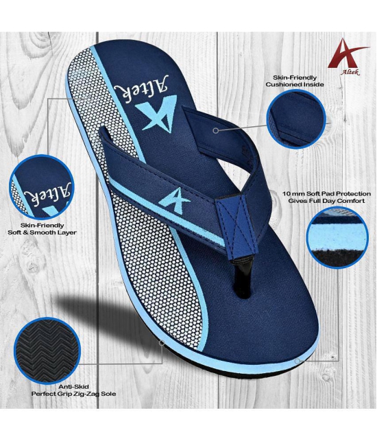 Altek - Blue Mens Thong Flip Flop - None