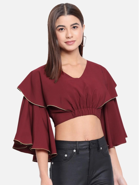 ALL WAYS YOU Women Top Polyester fabric  Red XS