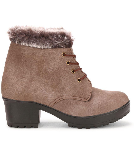 Ishransh - Brown Women''s Ankle Length Boots - None