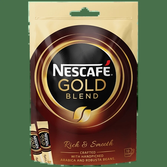 Nescafe Gold Gold Blend Instant Coffee - With Arabica Ground, 1.5 G (10 Sticks X 1.5 G Each)